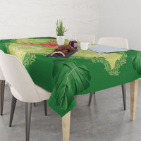 Hawaii Quilt Inspired Collection Aloha Flowers Tablecloth Plumeria - Ti Leaf Lei LT7 - Polynesian Pride