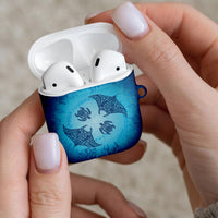 Hawaii Quilt Inspired Collection Aloha Sea AirPods Case Manta Ray and Turtles LT7 - Polynesian Pride
