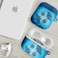 Hawaii Quilt Inspired Collection Aloha Sea AirPods Case Manta Ray and Turtles LT7 - Polynesian Pride