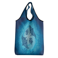 Hawaii Quilt Inspired Collection Aloha Sea Grocery Bag Manta Ray and Turtles LT7 - Polynesian Pride