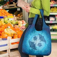 Hawaii Quilt Inspired Collection Aloha Sea Grocery Bag Manta Ray and Turtles LT7 - Polynesian Pride