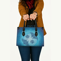 Hawaii Quilt Inspired Collection Aloha Sea Leather Bag Manta Ray and Turtles LT7 - Polynesian Pride