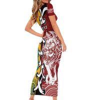Mate Ma'a Tonga Vs Australia Rugby Personalized Family Matching Short Sleeve Bodycon Dress and Hawaiian Shirt Special Mascots LT7 - Polynesian Pride