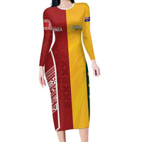 Australia - Tonga Rugby Custom Family Matching Long Sleeve Bodycon Dress and Hawaiian Shirt Minimalist Dynamic LT7 Mom's Dress Colorful - Polynesian Pride