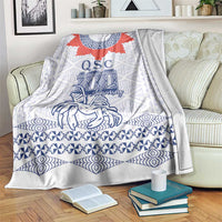 Queen Salote College 100 Years Anniversary Blanket Tonga QSC White LT7 White - Polynesian Pride
