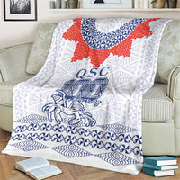 Queen Salote College 100 Years Anniversary Blanket Tonga QSC White LT7 - Polynesian Pride