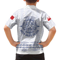 Queen Salote College 100 Years Anniversary Personalized Kid Hawaiian Shirt Tonga QSC White - Polynesian Pride