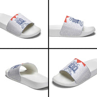 Queen Salote College 100 Years Anniversary Slide Sandals Tonga QSC White - Polynesian Pride
