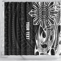 Personalised Philippines Shower Curtain Tribal Sun LT7 - Polynesian Pride