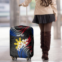 Personalised Philippines Tribal Luggage Cover Mix Plumeria - Flag Colors LT7 - Polynesian Pride