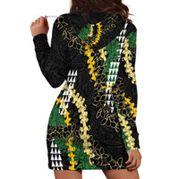 Hawaii Aloha Kakau Hoodie Dress Puakenikeni and Maile Lei Twist LT7 - Polynesian Pride