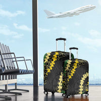 Hawaii Aloha Kakau Luggage Cover Puakenikeni and Maile Lei Twist LT7 - Polynesian Pride