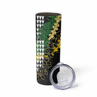 Hawaii Aloha Kakau Skinny Tumbler Puakenikeni and Maile Lei Twist LT7 - Polynesian Pride