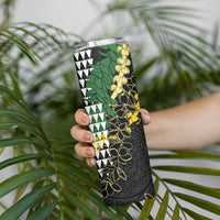 Hawaii Aloha Kakau Skinny Tumbler Puakenikeni and Maile Lei Twist LT7 - Polynesian Pride