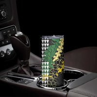 Hawaii Aloha Kakau Skinny Tumbler Puakenikeni and Maile Lei Twist LT7 - Polynesian Pride