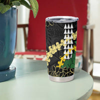 Hawaii Aloha Kakau Tumbler Cup Puakenikeni and Maile Lei Twist LT7 - Polynesian Pride