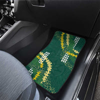 Hawaii Aloha Kakau Car Mats Green Puakenikeni and Maile Lei Twist LT7 - Polynesian Pride