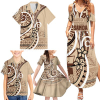 Samoa Siapo Classic Motif Family Matching Summer Maxi Dress and Hawaiian Shirt Manuia le tutoatasi o Samoa Independence LT7 - Polynesian Pride