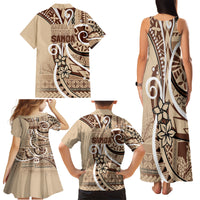 Samoa Siapo Classic Motif Family Matching Tank Maxi Dress and Hawaiian Shirt Manuia le tutoatasi o Samoa Independence LT7 - Polynesian Pride