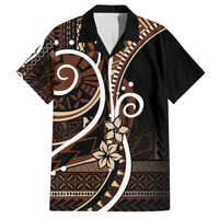 Samoa Siapo Classic Motif Family Matching Off The Shoulder Long Sleeve Dress and Hawaiian Shirt Manuia le tutoatasi o Samoa Independence Black Style LT7 Dad's Shirt - Short Sleeve Black - Polynesian Pride