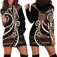Samoa Siapo Classic Motif Hoodie Dress Manuia le tutoatasi o Samoa Independence Black Style LT7 - Polynesian Pride