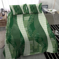 Polynesian Tribal Pattern Patchwork Picturesque Bedding Set Sage Green