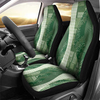 Polynesian Tribal Pattern Patchwork Picturesque Car Seat Cover Sage Green