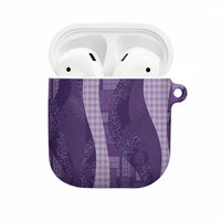 Polynesian Tribal Pattern Patchwork Picturesque AirPods Case Deep Violet