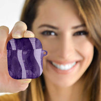Polynesian Tribal Pattern Patchwork Picturesque AirPods Case Deep Violet