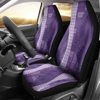 Polynesian Tribal Pattern Patchwork Picturesque Car Seat Cover Deep Violet