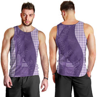 Polynesian Tribal Pattern Patchwork Picturesque Men Tank Top Deep Violet