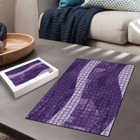 Polynesian Tribal Pattern Patchwork Picturesque Puzzle Deep Violet