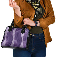 Polynesian Tribal Pattern Patchwork Picturesque Shoulder Handbag Deep Violet