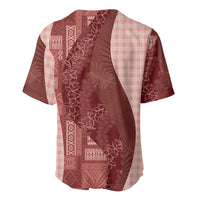 Polynesian Tribal Pattern Patchwork Picturesque Baseball Jersey Crimson