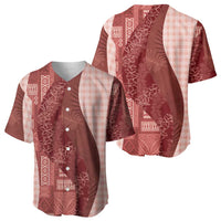 Polynesian Tribal Pattern Patchwork Picturesque Baseball Jersey Crimson