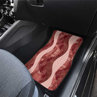 Polynesian Tribal Pattern Patchwork Picturesque Car Mats Crimson