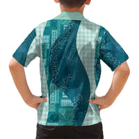 Polynesian Tribal Pattern Patchwork Picturesque Family Matching Tank Maxi Dress and Hawaiian Shirt Oceanic