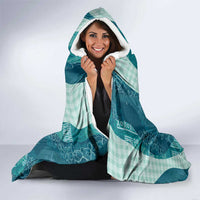 Polynesian Tribal Pattern Patchwork Picturesque Hooded Blanket Oceanic