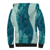 Polynesian Tribal Pattern Patchwork Picturesque Sherpa Hoodie Oceanic