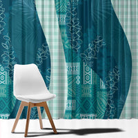 Polynesian Tribal Pattern Patchwork Picturesque Window Curtain Oceanic