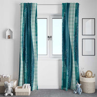 Polynesian Tribal Pattern Patchwork Picturesque Window Curtain Oceanic