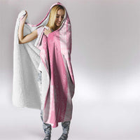 Polynesian Tribal Pattern Patchwork Picturesque Hooded Blanket Rose Pink