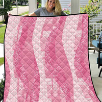 Polynesian Tribal Pattern Patchwork Picturesque Quilt Rose Pink