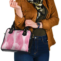Polynesian Tribal Pattern Patchwork Picturesque Shoulder Handbag Rose Pink