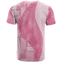 Polynesian Tribal Pattern Patchwork Picturesque T Shirt Rose Pink