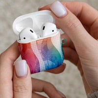 Polynesian Tribal Pattern Patchwork Picturesque AirPods Case Holographic