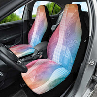 Polynesian Tribal Pattern Patchwork Picturesque Car Seat Cover Holographic