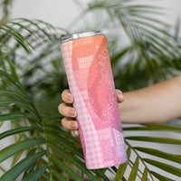 Polynesian Tribal Pattern Patchwork Picturesque Skinny Tumbler Holographic