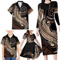 Personalized Solomon Islands Crocodile Family Matching Long Sleeve Bodycon Dress and Hawaiian Shirt Hapi Isles - Independence Anniversary LT7 - Polynesian Pride