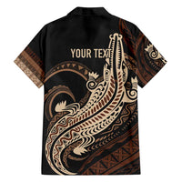 Personalized Solomon Islands Crocodile Family Matching Off Shoulder Maxi Dress and Hawaiian Shirt Hapi Isles - Independence Anniversary